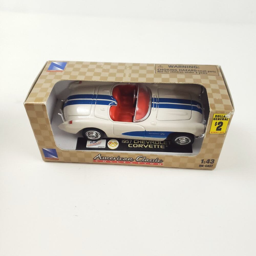 NewRay 1957 Chevrolet Corvette Die-Cast Car 1:43 Model American Classic NIB USA
